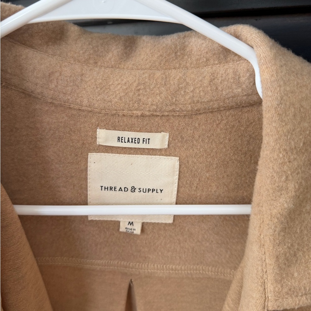 Thread and Supply Shirt Jacket. Women’s Sz-M Coffee Color | Neutral | Shacket - Picture 8 of 13
